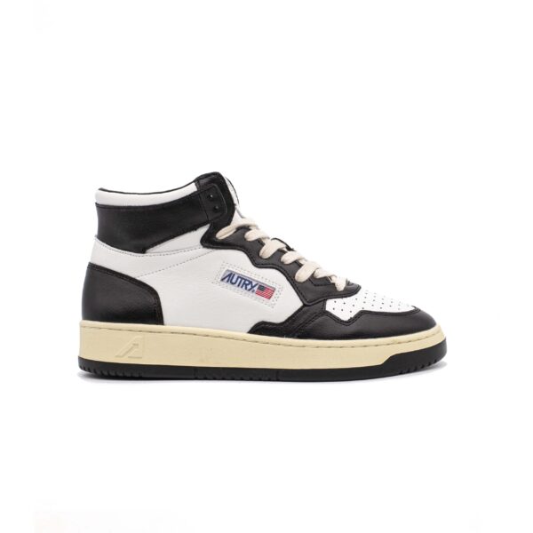 Sneakers Autry Medalist Bicolour Mid White Black femme vintage